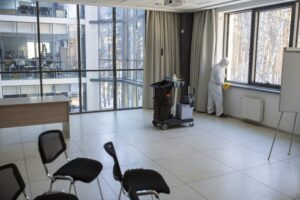 professional disinfection services at workplace
